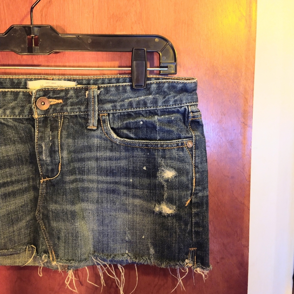 Distressed Mini Mini Skirt